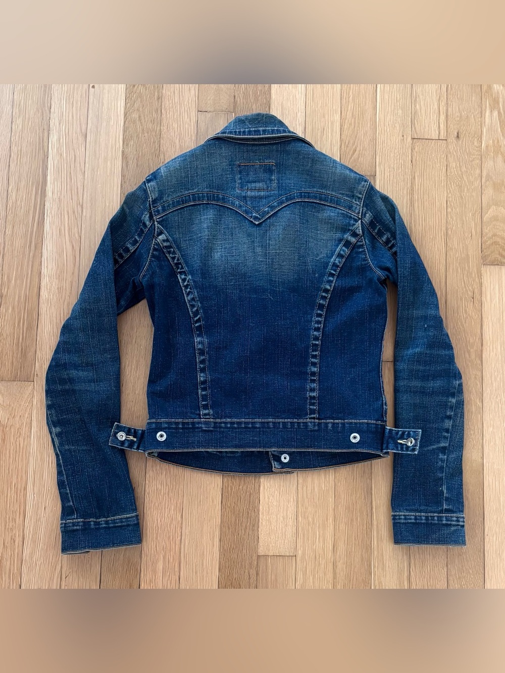 Vintage True Religion Denim Jacket Emily Womens S Y2K Trucker Western 2000s Crop - Picture 4 of 12
